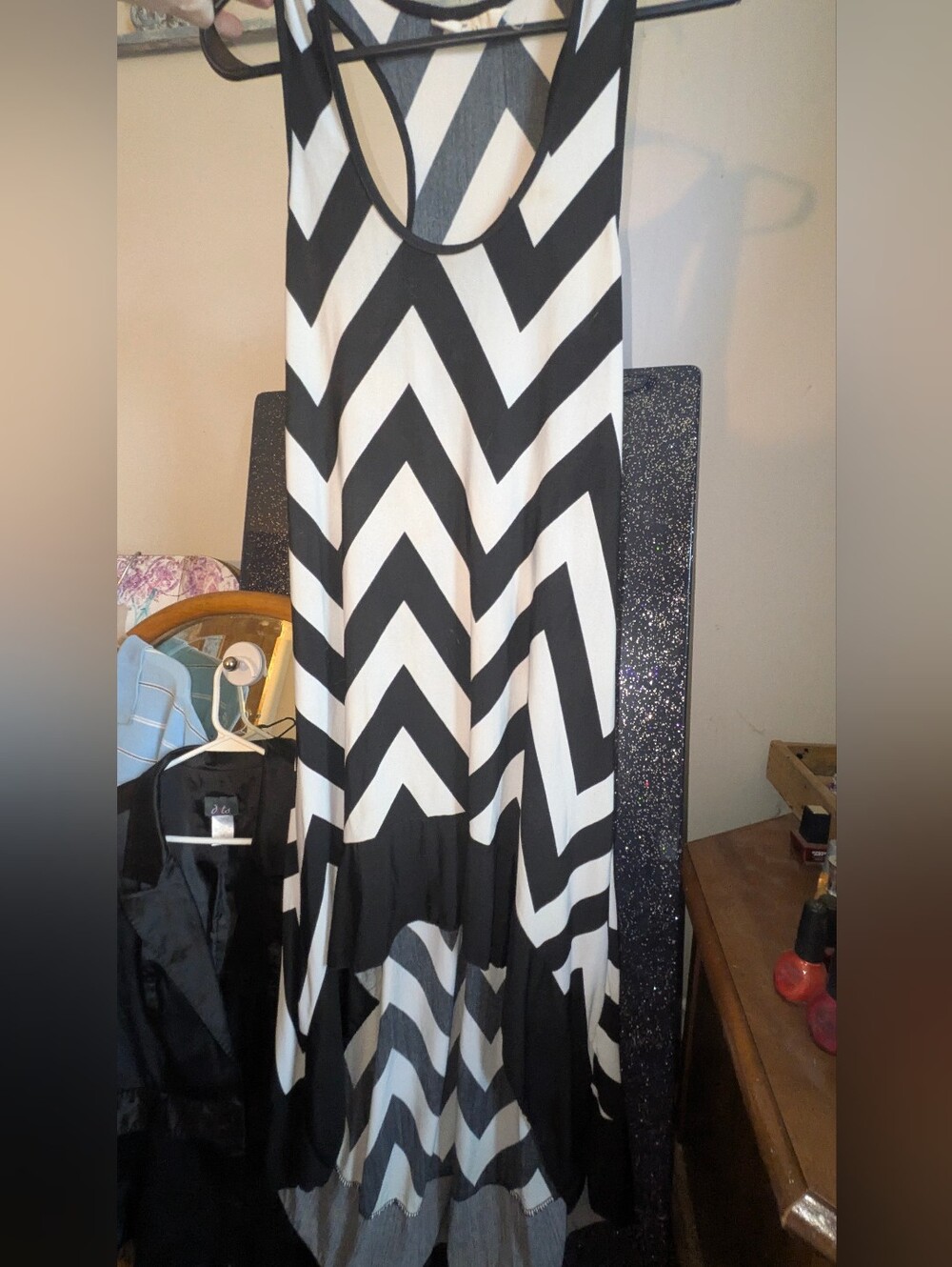 5th Love Black and White High-Low Dress